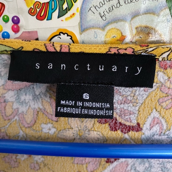 Sanctuary Yellow Sunrays Printed Wrap Dress - Picture 2 of 8